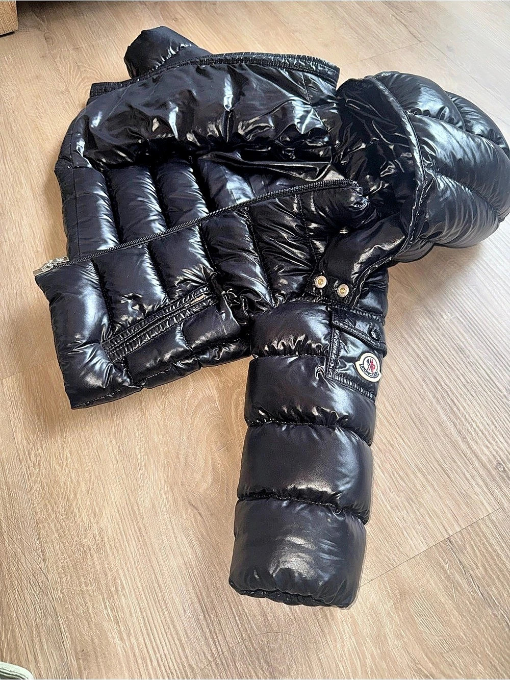 Moncler Black Puffer Jacket Size 18/24 Months Like New